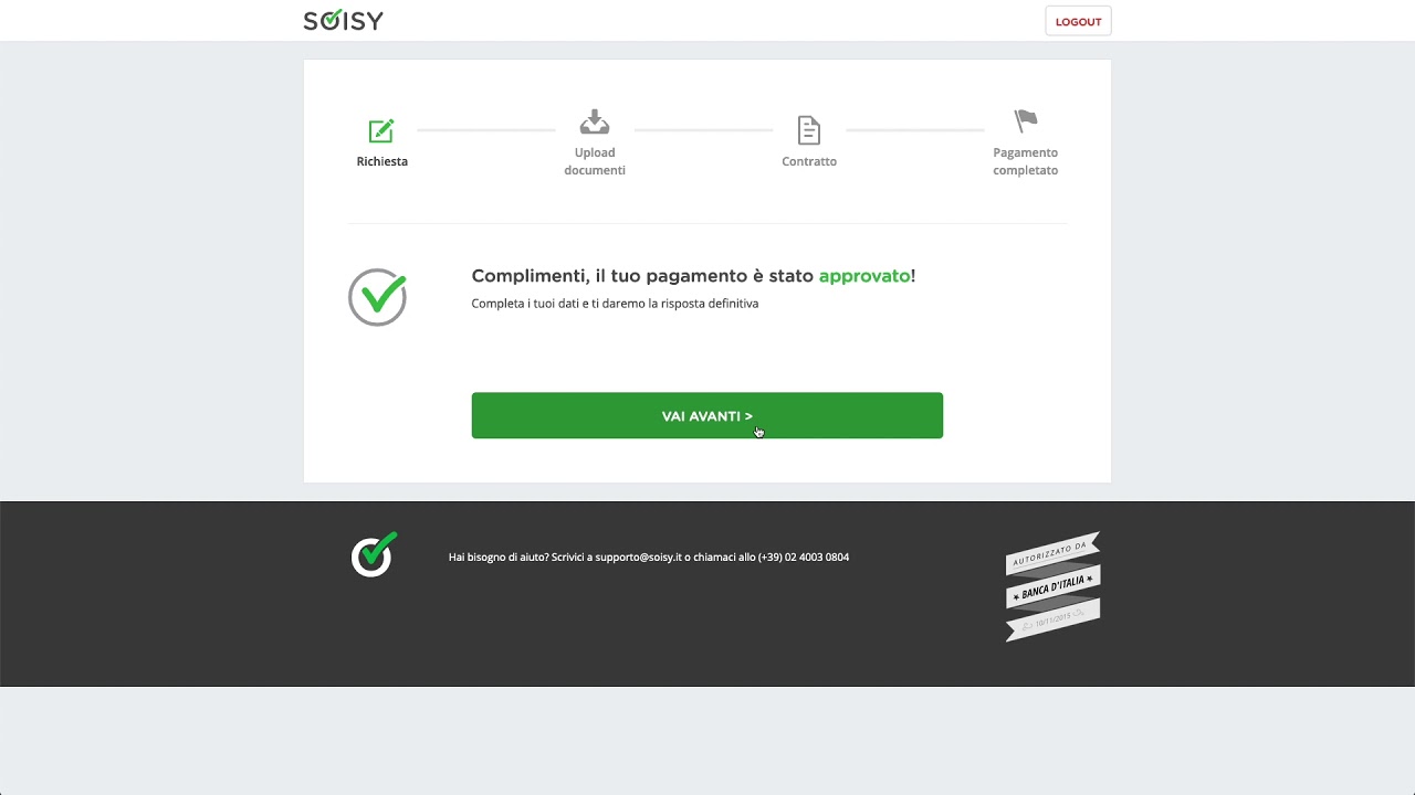 Richiesta di prestito su e-commerce partner di Soisy - 2020