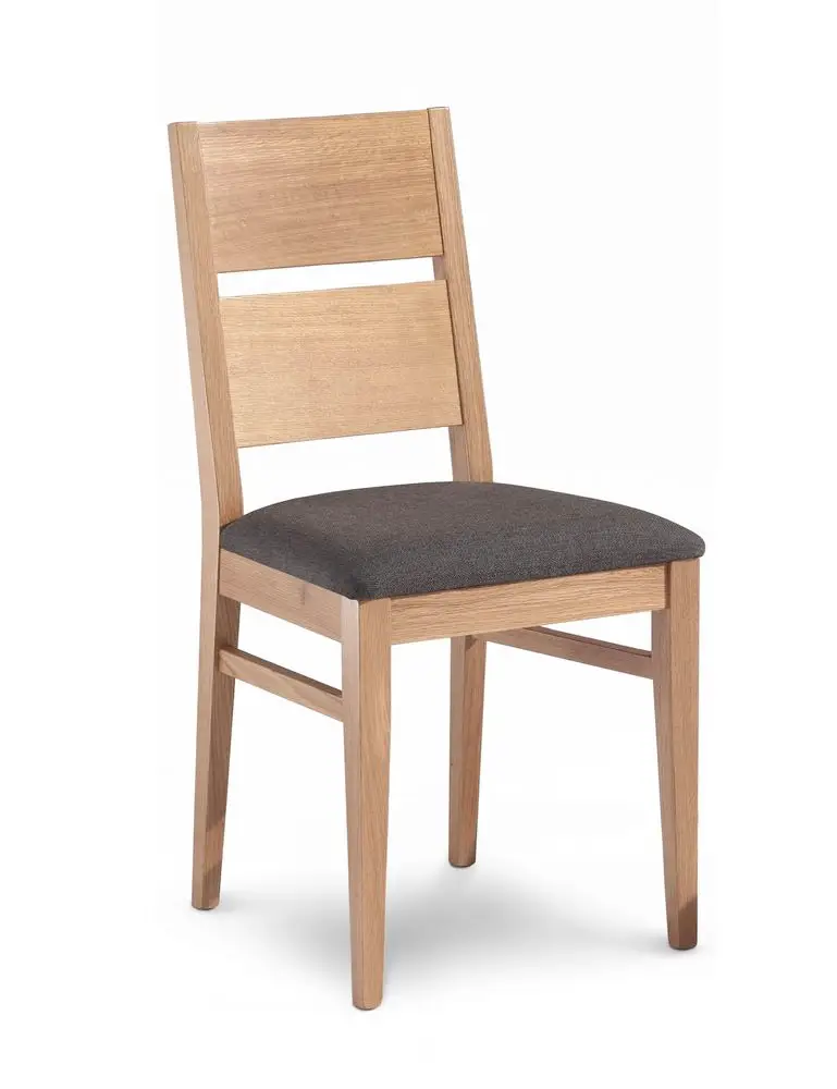 Rovere Sedie In Faggio Set Sedie Margaret Wood In Tessuto Grigio E