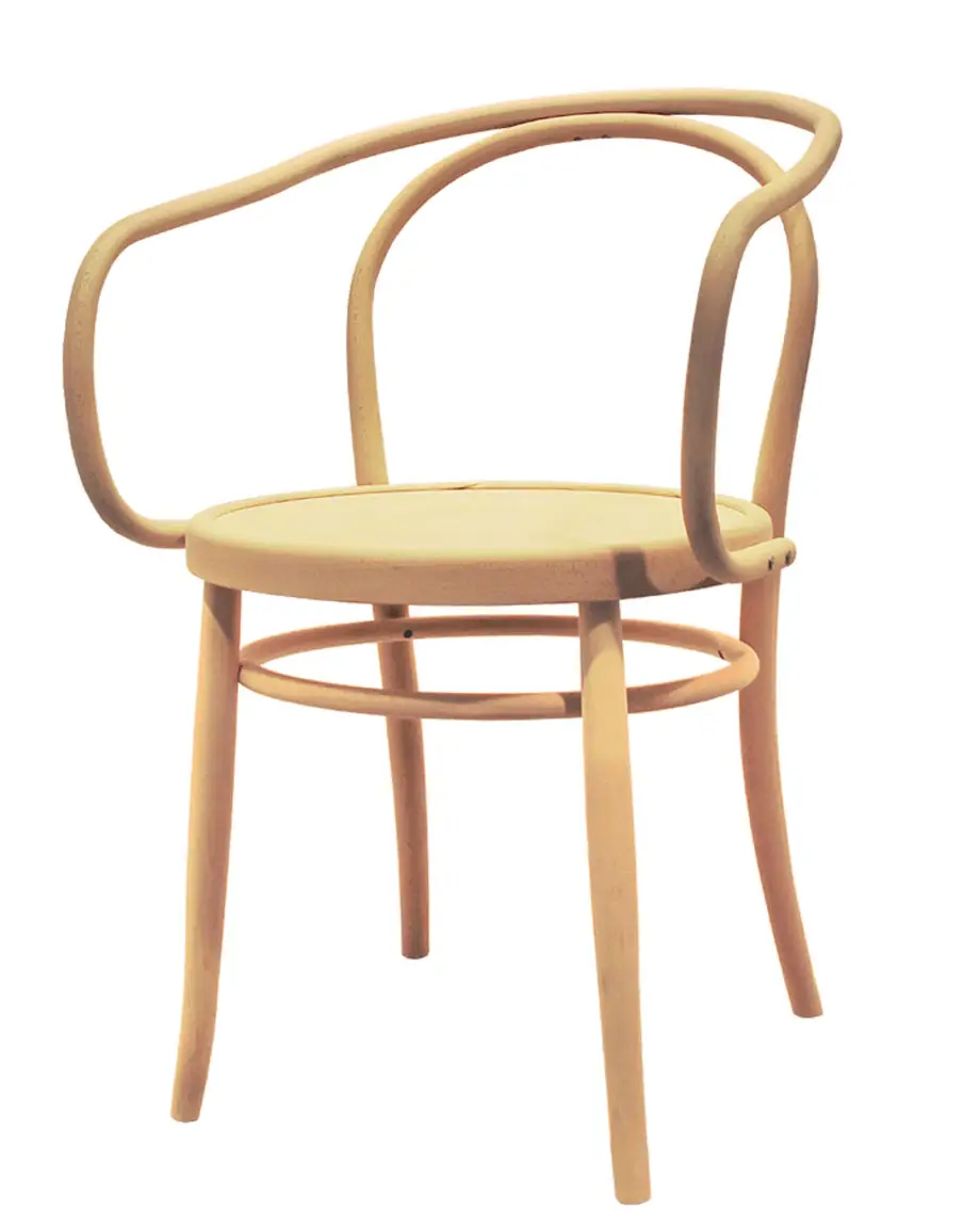 Poltroncina in legno modello Wien Thonet con seduta in legno Gli