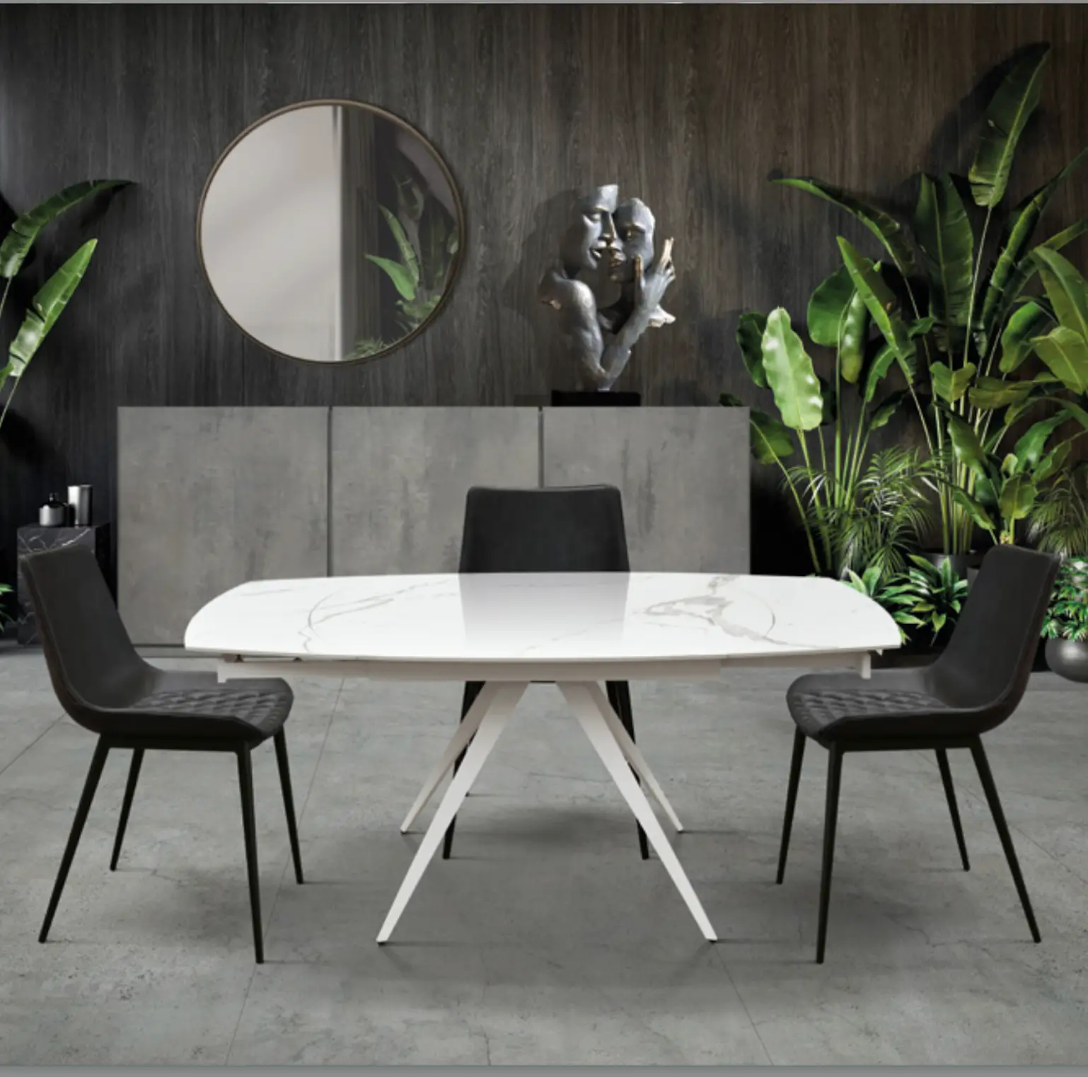 tavolo allungabile con piano  in ceramica spessore 10mm